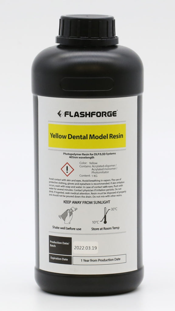 Flashforge Yellow Dental Model Resin